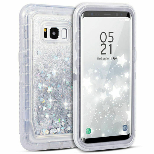 For Galaxy S8 Case Heavy Duty Defender Glitter Cover TRL56