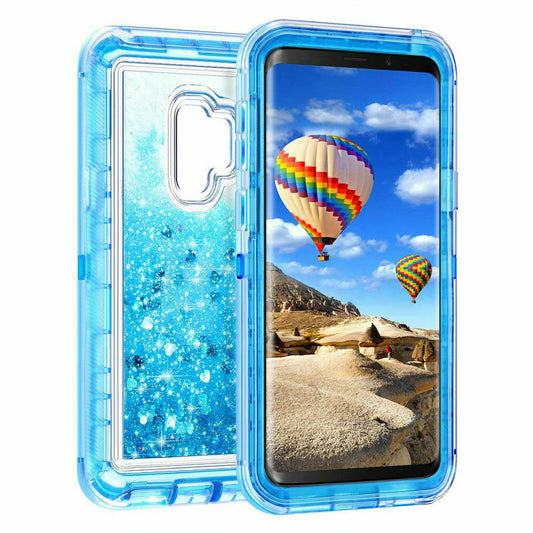 For Galaxy S9 Plus Case Heavy Duty Defender Glitter Cover TRL56