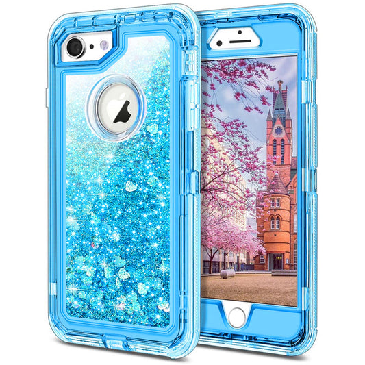 For iPhone SE2 6 7 8 Case Heavy Duty Defender Glitter Cover TRL56