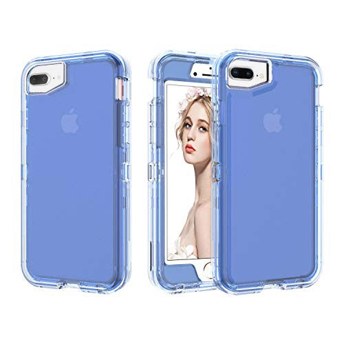 For iPhone 7 Plus 8 Plus Case Heavy Duty Defender Transparent Cover TRL82