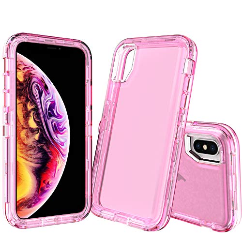 For iPhone X Xs Case Heavy Duty Defender Transparent Cover TRL82