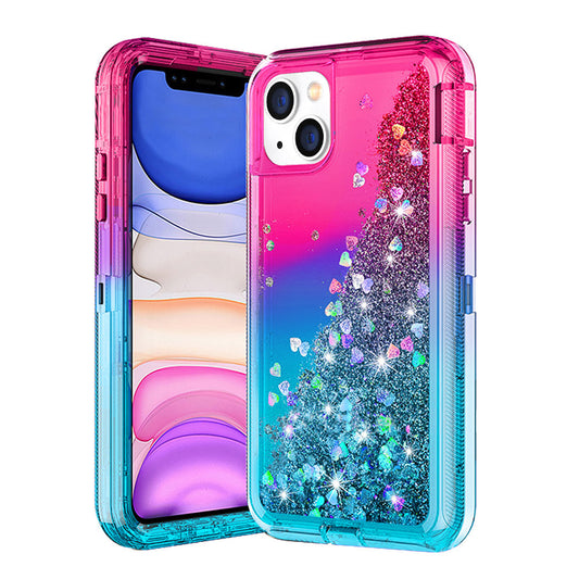 For iPhone 13 Case Heavy Duty Defender Glitter Cover TRL85