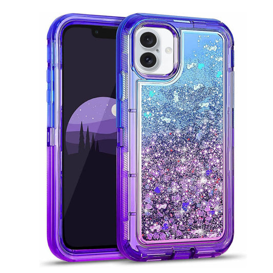For Apple iPhone 17 Case Heavy Duty Shockproof Liquid Glitter Cover 6.3-inch TRL85
