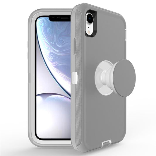 For iPhone XR Case Heavy Duty Defender with Air Kickstand Cover TRL86