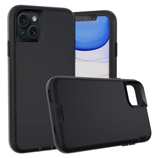 For iPhone 13 Case Heavy Duty Defender Liquid Silicone Cover TRL97