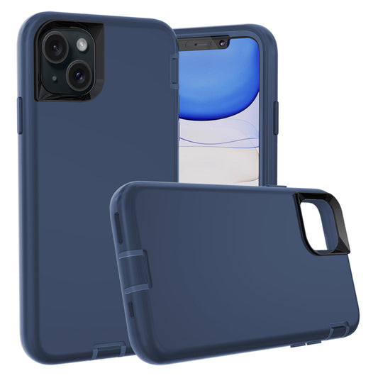 For iPhone 13 Case Heavy Duty Defender Liquid Silicone Cover TRL97