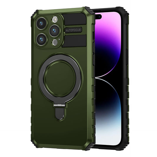 For iPhone 16 Pro Case with Magsafe Charging Stand Holder Hybrid Cover TWL145