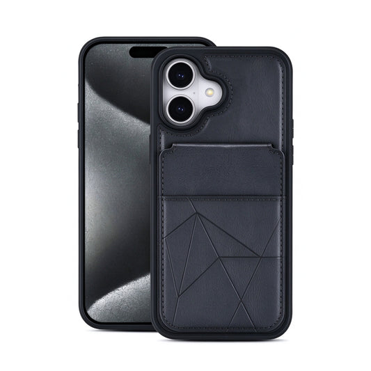 For iPhone 18 Case Multi-slot Leather Wallet Cover With Kickstand TWL155
