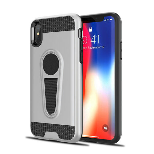 For iPhone X Xs Case with Magnetic Ring Holder Kickstand Cover TWL72