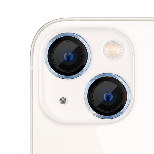 For iPhone 13 Single Metal Ring Camera Lens Tempered Glass Screen Protector