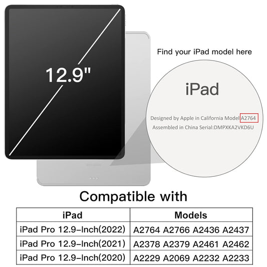 For Apple iPad Pro 12.9 inch 4th 2020 5th 2021 6th 2022 Tempered Glass Screen Protector
