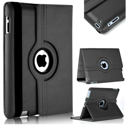 For iPad 2 3 4 Generation Case 9.7 inch 360 Degrees Rotating PU Leather Cover 360