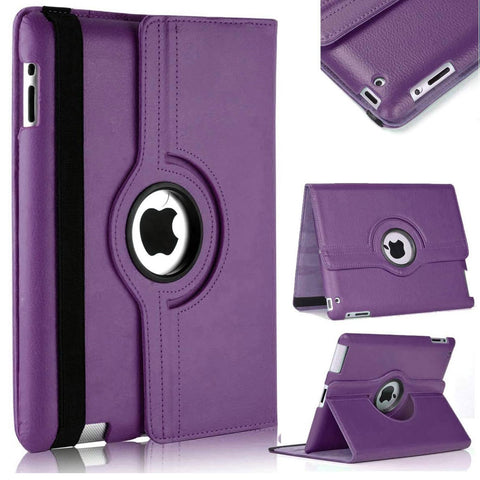 For iPad 2 3 4 Generation Case 9.7 inch 360 Degrees Rotating PU Leather Cover 360
