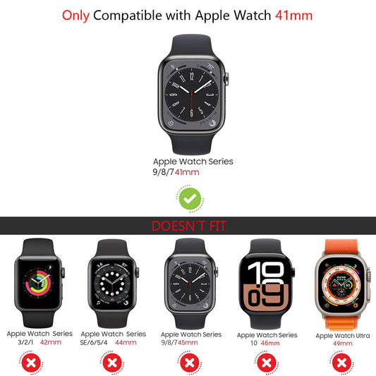 41mm Shockproof Cover Case with Tempered Glass Screen Protector For Apple Watch Series