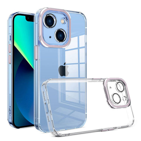 For iPhone 13 Case with Camera Protective Clear Hard Cover HDL124