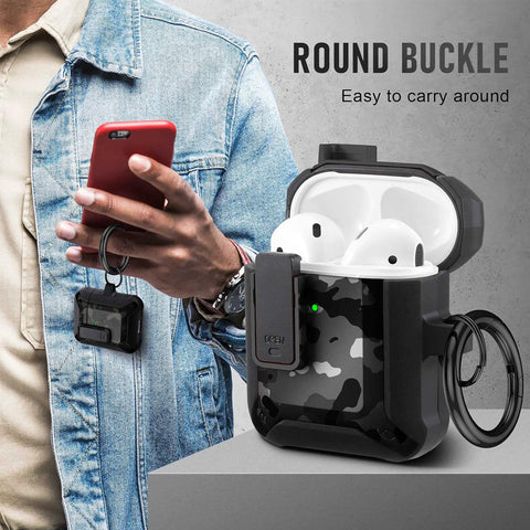 For Apple AirPods 1st 2016 AirPods 2nd 2019 Military Hybrid Case Cover