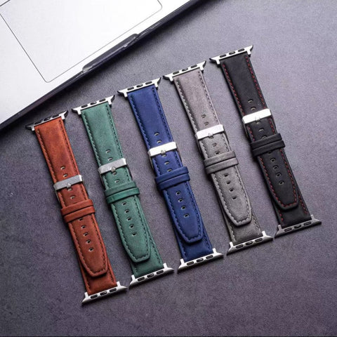 38mm 40mm 41mm PU Leather Replacemen Bands For Apple Watch Series