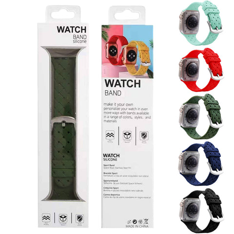 38mm 40mm 41mm Soft Silicone Sport Replacemen Bands For Apple Watch Series