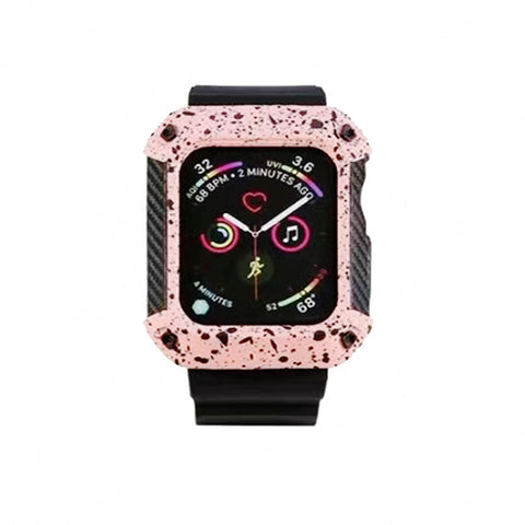 38mm 40mm Rubber Band and Case Cover For Apple Watch Series