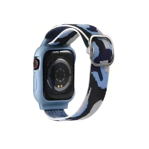 42mm 44mm 45mm Braided Solo Loop Band and Case Cover For Apple Watch Series