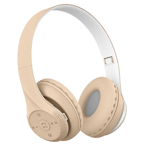 Wireless Bluetooth Headphones, Over Ear Foldable Gaming Headset, Built-in Microphone 1FM 1SD Card Slot, High-Fidelity Sound for Universal Cell Phone and Bluetooth Device BTEP-HDSET-ST95