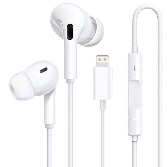 Wired Earbuds with Lighting Connector, In-Ear Headphones Earphones, Built-in Remote to Control Music/Phone Calls/Volume, Noise Canceling