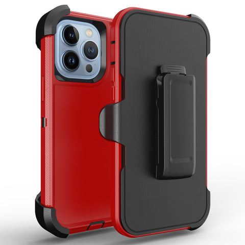 For iPhone 15 Pro Max Case Heavy Duty Defender Cover with Belt Clip TRL32