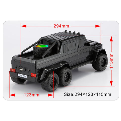 Portable Bluetooth Wireless Speakers, Fashion Cool Car Style, RGB Lights, without Kalack and Microphone, WSG63