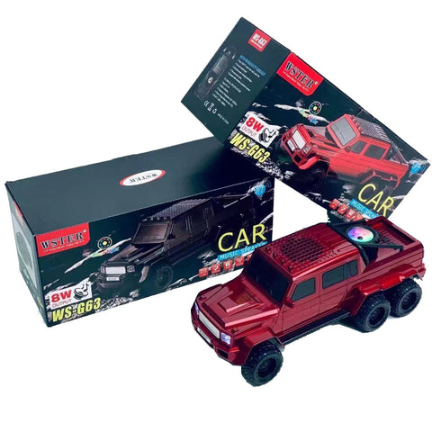 Portable Bluetooth Wireless Speakers, Fashion Cool Car Style, RGB Lights, without Kalack and Microphone, WSG63