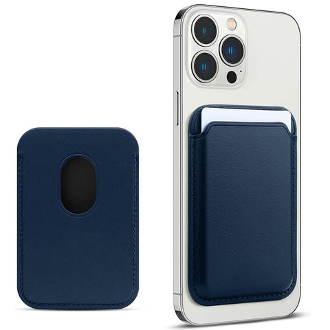 Cell Phone Stick-on ID Credit Card Holder PU Leather Wallet Sleeve Pouch