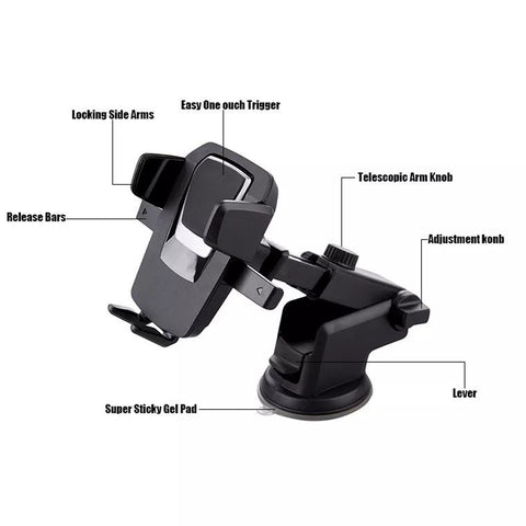 Car Phone Holder Mount for Car Windshield Dashboard CHD03