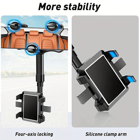 Car Phone Holder Mount, Multifunctional for Car Rearview Mirror / Desk Stand CHD14-MIR01
