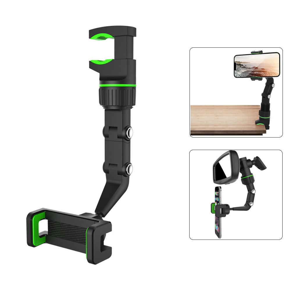 Car Phone Holder Mount, Multifunctional for Car Rearview Mirror / Desk Stand CHD14-MIR02
