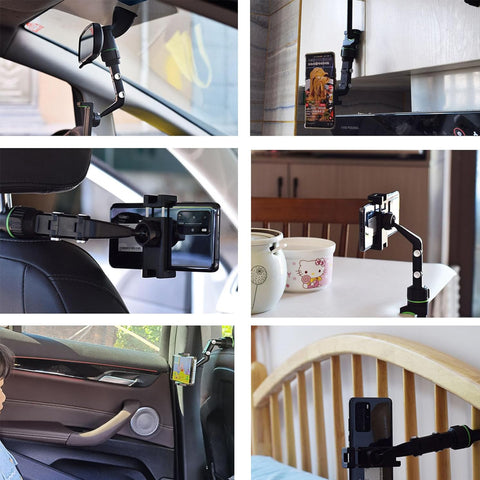 Car Phone Holder Mount, Multifunctional for Car Rearview Mirror / Desk Stand CHD14-MIR02