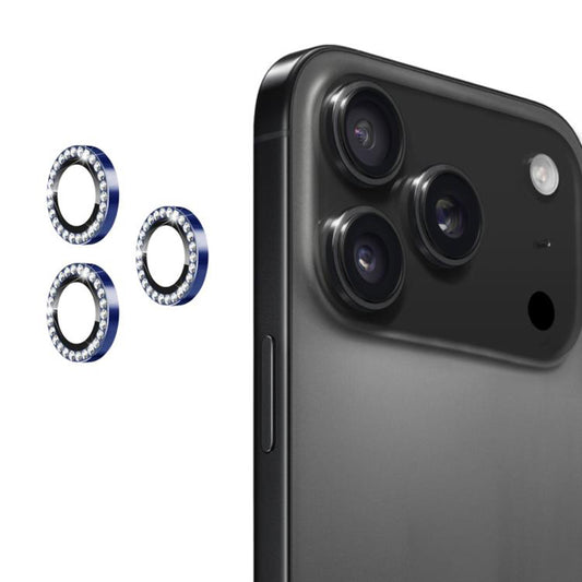 For iPhone 17 Pro Bling Rhinestones Camera Lens Tempered Glass Screen Protector CMA001