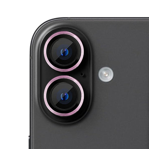 For iPhone 16 Plus Single Metal Ring Camera Lens Tempered Glass Screen Protector