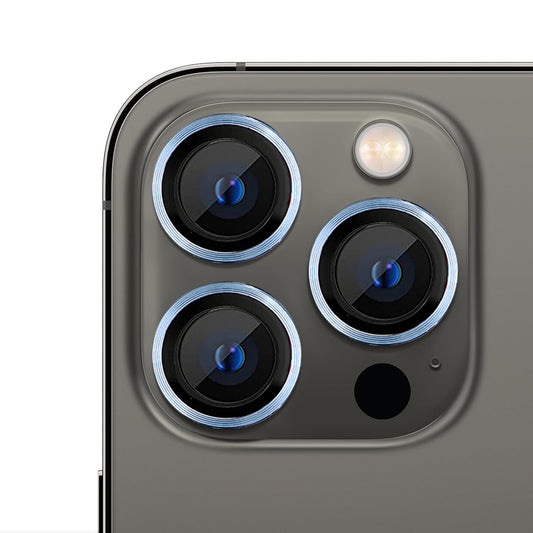 For iPhone 16 Pro Single Metal Ring Camera Lens Tempered Glass Screen Protector