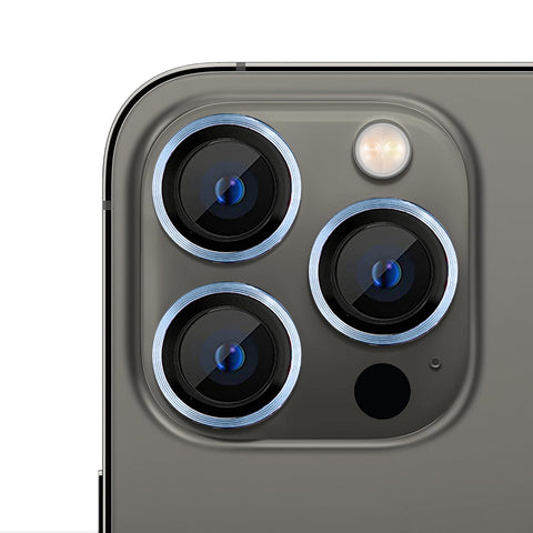 For iPhone 16 Pro Single Metal Ring Camera Lens Tempered Glass Screen Protector