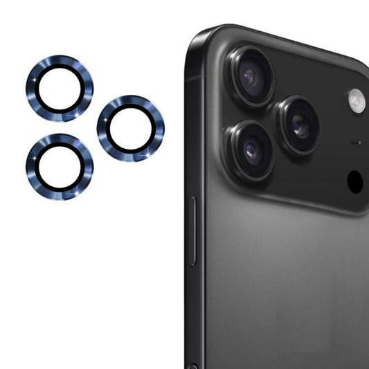 For iPhone 17 Pro Max Metal Ring Camera Lens Tempered Glass Screen Protector CMA002