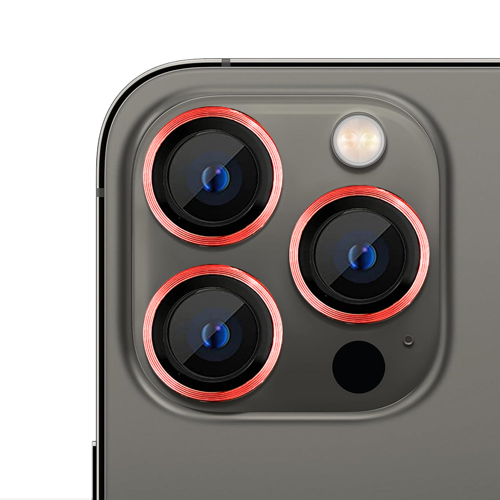 For iPhone 15 Pro Max Metal Ring Camera Lens Tempered Glass Screen Protector CMA002