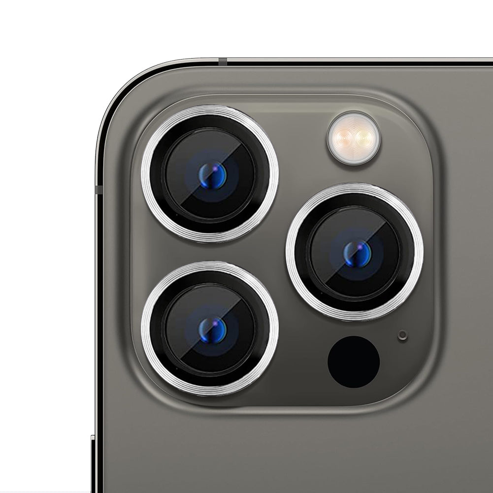 For iPhone 15 Pro Metal Ring Camera Lens Tempered Glass Screen Protector CMA002