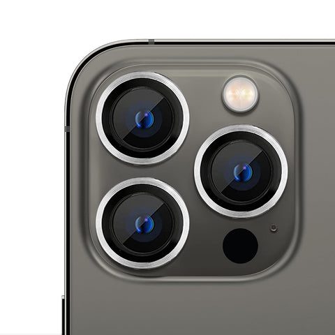 For iPhone 15 Pro Max Metal Ring Camera Lens Tempered Glass Screen Protector CMA002