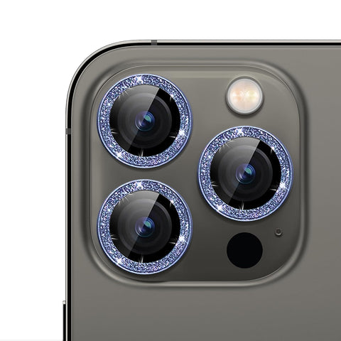 For iPhone 15 Pro Max Glitter Sparkle Tempered Glass Camera Lens Protector CMA003