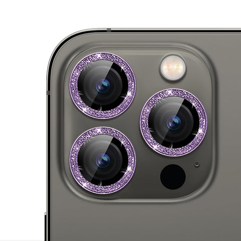 For iPhone 15 Pro Max Glitter Sparkle Tempered Glass Camera Lens Protector CMA003