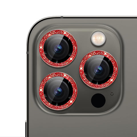 For iPhone 15 Pro Max Glitter Sparkle Tempered Glass Camera Lens Protector CMA003