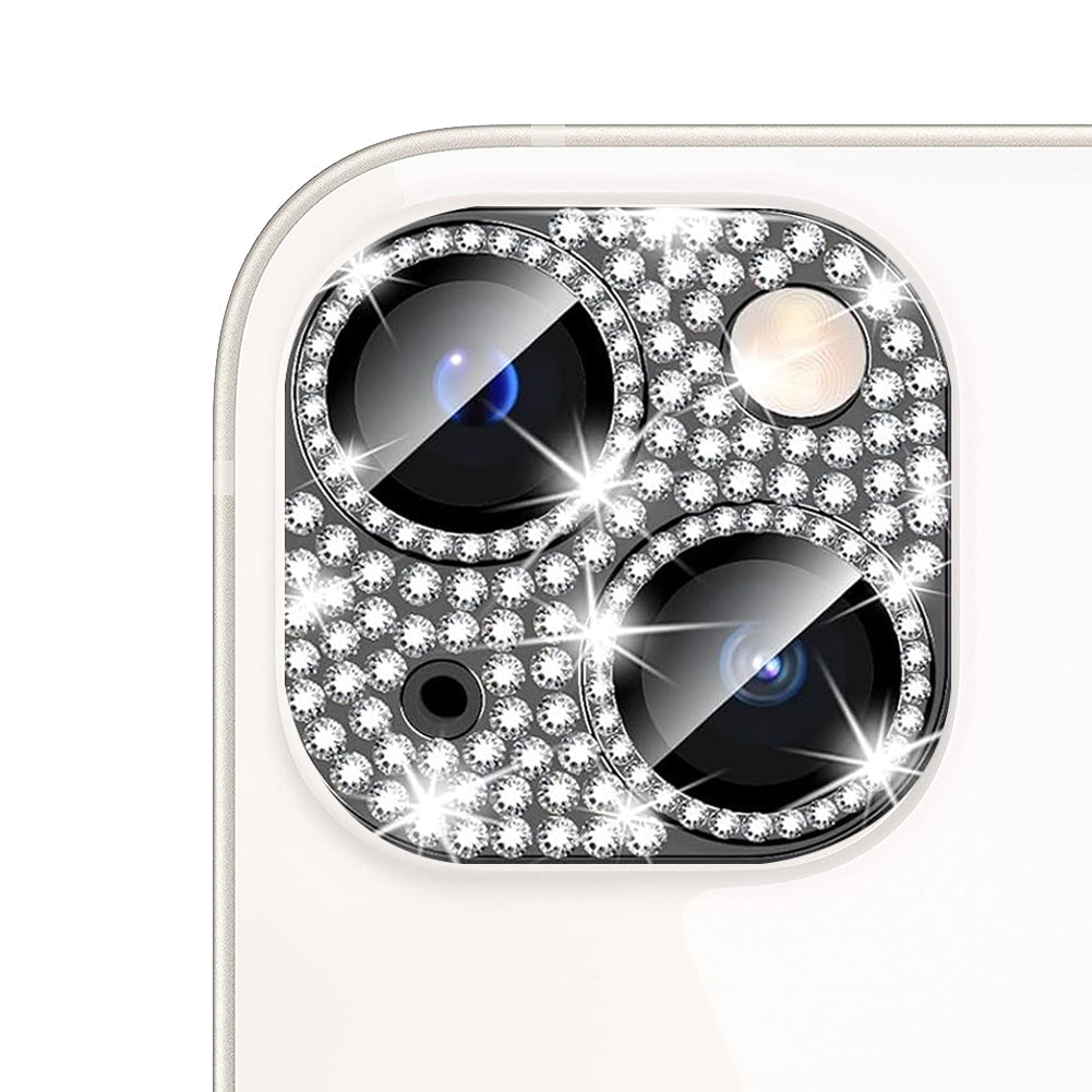 For iPhone 12 Bling Rhinestones Camera Cover Lens Tempered Glass Screen Protector