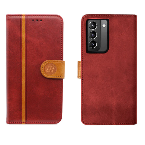 For Galaxy S21 Plus Case Leather Flip Wallet Cover FWC104