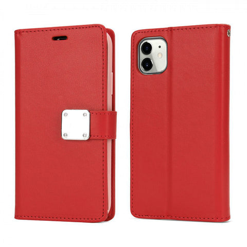 For iPhone 12 Case Leather Flip Wallet Cover FWC117