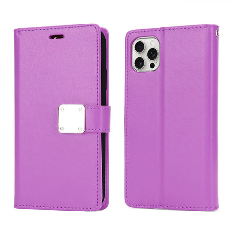 For iPhone 12 Pro Case Leather Flip Wallet Cover FWC117