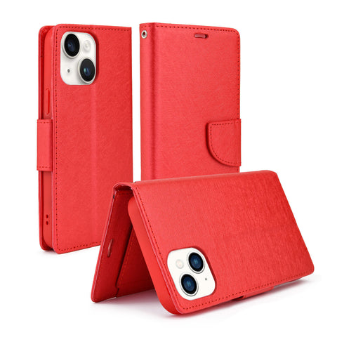 For iPhone 13 Case Leather Flip Wallet Cover FWC120
